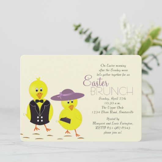 Invitation au brunch du matin de Pâques (Debout devant)