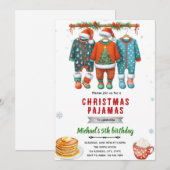 Invitation au brunch en pyjama de Noël (Devant / Derrière)