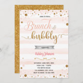 Invitation au brunch et à la douche à bulles (Devant / Derrière)