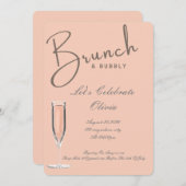 INVITATION AU BRUNCH ET AU CHAMPAGNE POUR LA FÊTE (Devant / Derrière)