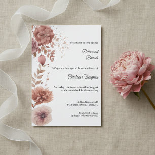 Invitation au brunch floral de retraite pour femme