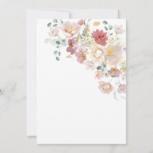 Invitation au brunch floral pour bébé (Dos)