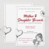 Invitation au brunch mère-fille (Devant / Derrière)
