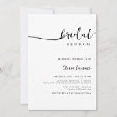 Invitation au brunch nuptial à script minimal (Devant)