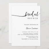 Invitation au brunch nuptial à script minimal (Devant / Derrière)