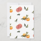 Invitation au Brunch nuptial Citrus et vertes (Dos)