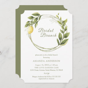 Invitation au brunch nuptial de la nuptiale Lemon