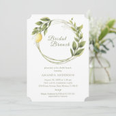 Invitation au brunch nuptial Lemon Watercolor (Debout devant)