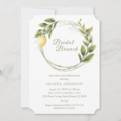 Invitation au brunch nuptial Lemon Watercolor (Devant)