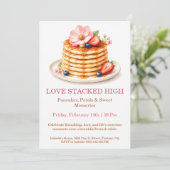 Invitation au brunch Pancakes et Petals (Debout devant)