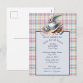 Invitation au brunch potluck du chapeau de Pâques (Devant / Derrière)