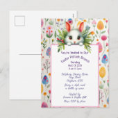 Invitation au brunch potluck du lapin de Pâques et (Devant / Derrière)