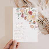 Invitation au brunch pour bébé sur le thème floral