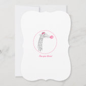 Invitation au Bubblegum rose et à la Giraffe Party (Dos)