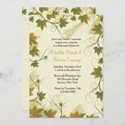 Invitation au cadre graphique (Devant / Derrière)