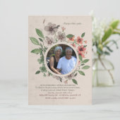 Invitation au cadre photo floral (Debout devant)