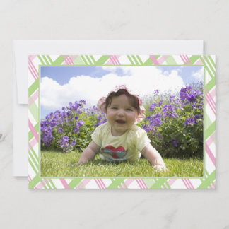 Invitation au cadre photo plaid