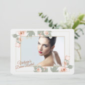 Invitation au cadre photo rose (Debout devant)