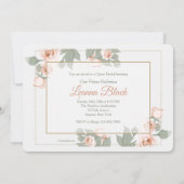 Invitation au cadre photo rose (Dos)