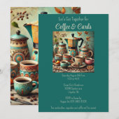 Invitation au café et aux cartes (Devant / Derrière)