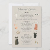 Invitation au calendrier de la fête de Bachelorett (Dos)