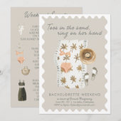 Invitation au calendrier de la fête de Bachelorett (Devant / Derrière)