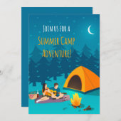 Invitation au camp d'été | Conception dessinée à l (Devant / Derrière)