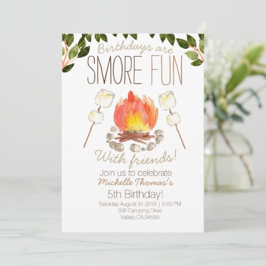 Invitation au camping de Smore (Debout devant)