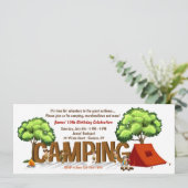 Invitation au camping pour enfants (Debout devant)