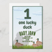 Invitation au canard d'anniversaire (Devant / Derrière)