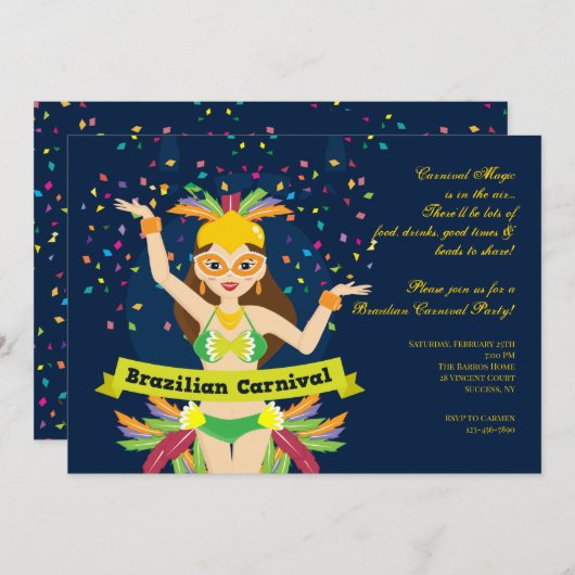 Invitation au carnaval (Devant / Derrière)