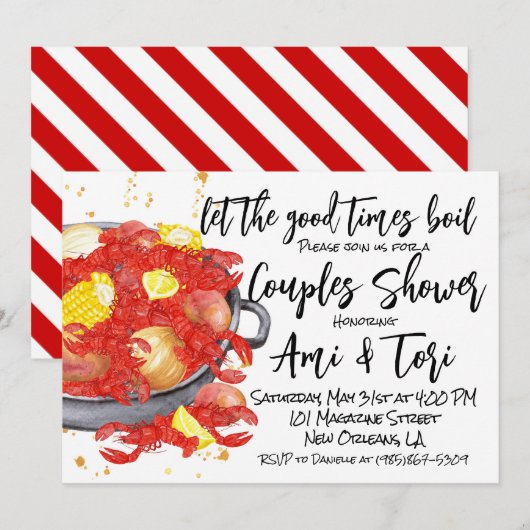 Invitation au Carnaval de la Langouste (Devant / Derrière)