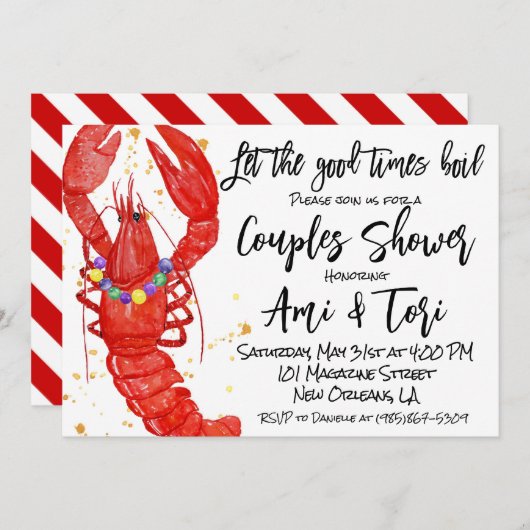 Invitation au Carnaval de la Langouste (Devant / Derrière)