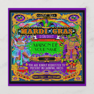 Invitation au carnaval de Mardi Gras