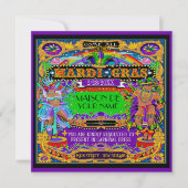 Invitation au carnaval de Mardi Gras (Devant)