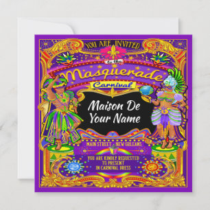 Invitation au carnaval de Mardi Gras