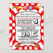 Invitation au Carnaval, invitation au cirque (Devant / Derrière)