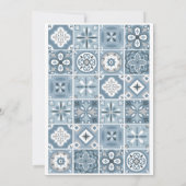 invitation au carrelage espagnol bleu et gris (Dos)