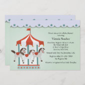 Invitation au carrousel de bébé (Devant / Derrière)