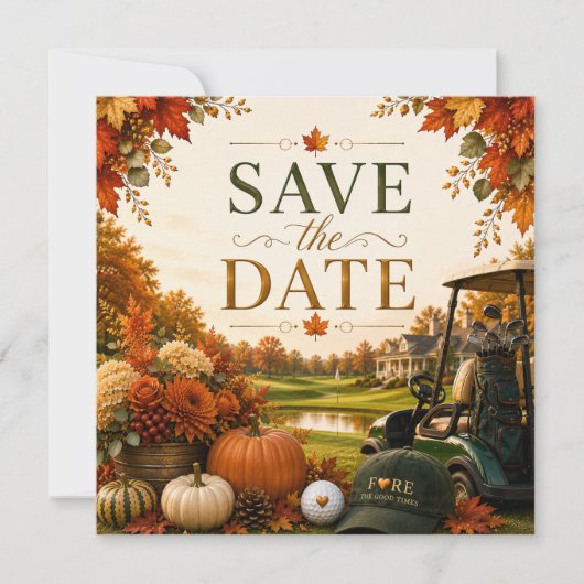 Invitation au Célébration de Golf de Thanksgiving (Devant)
