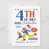 Invitation au Célébration du 4 Juillet # (Dos)