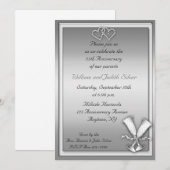 Invitation au Champagne pour le 25e Anniversaire (Devant / Derrière)