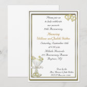 Invitation au Champagne pour le 50e Anniversaire (Devant / Derrière)