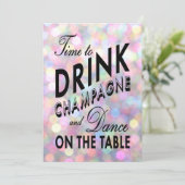 Invitation au Champagne pour le Nouvel An (Debout devant)