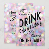 Invitation au Champagne pour le Nouvel An (Devant / Derrière)