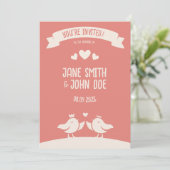 Invitation au chant d'oiseau rose chaud (Debout devant)