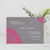 Invitation au Charcoal Grey & Hot Pink Mariage dam (Debout devant)