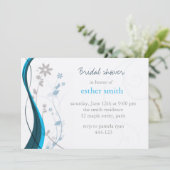 Invitation au charme floral Turquoise et gris (Debout devant)