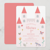 Invitation au Château Conte de Fées (Devant / Derrière)