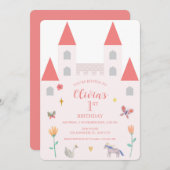 Invitation au Château de Conte de Fées (Devant / Derrière)